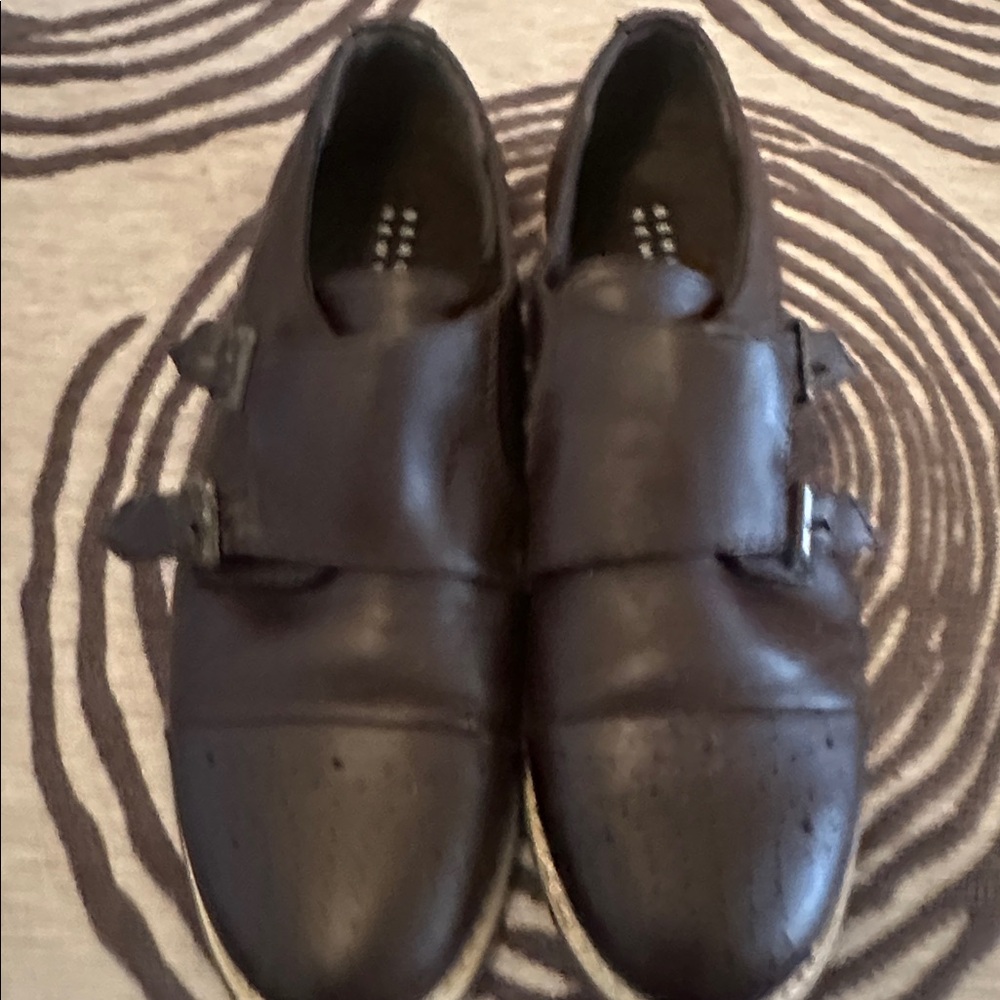 Brown Double Monk Strap Shoes